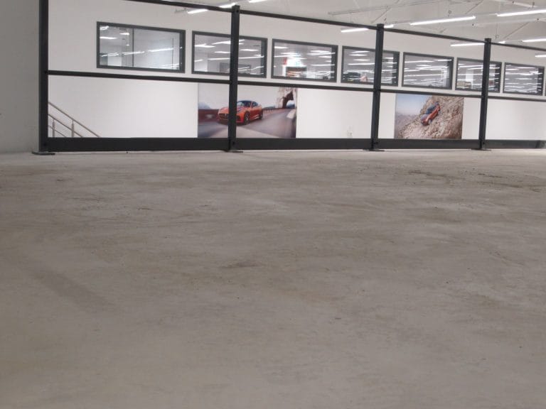 mezzanine floor with concrete decking