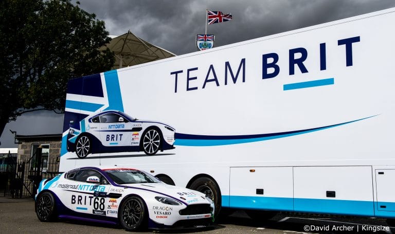 team brit sign written lorry and car