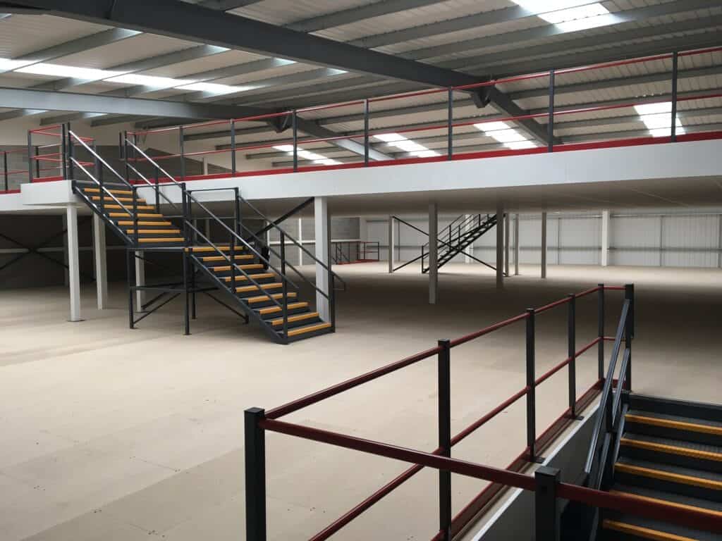 multi level mezzanine floors with staircases