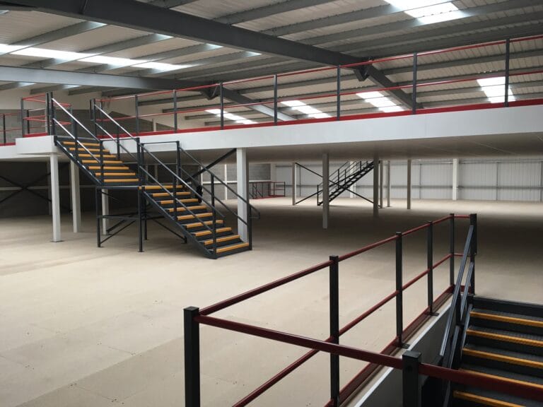 multi level mezzanine floors with staircases