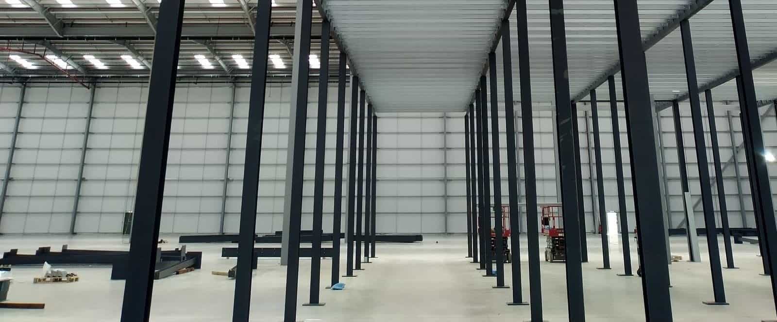 mezzanine floor steel work