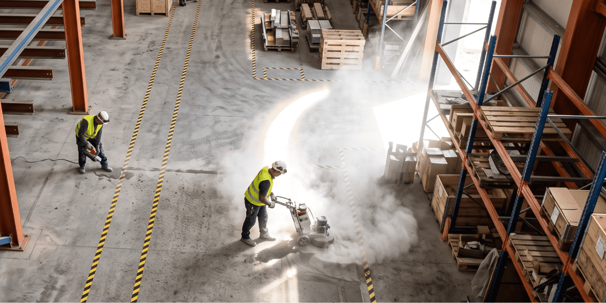 AMRs travelling on Hi-Tile warehouse flooring on an automated mezzanine